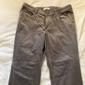 Ann Taylor Loft- Grey Thin Corduroy straigh leg Pants- Size 29-8